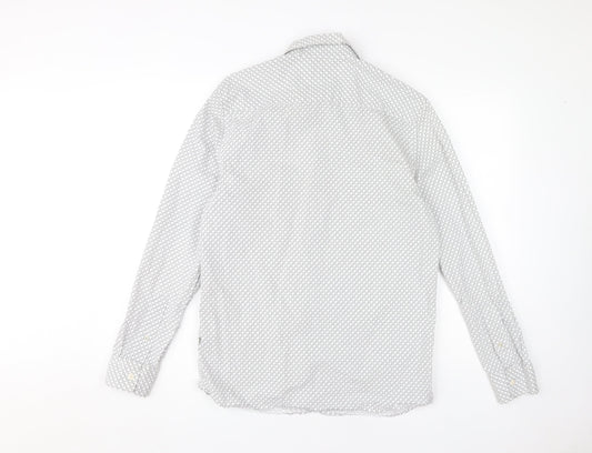 Ted Baker Men's White Geometric Dress Shirt S