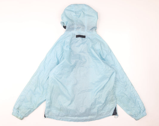 Rydale Women's Blue Hooded Windbreaker Jacket Size 14