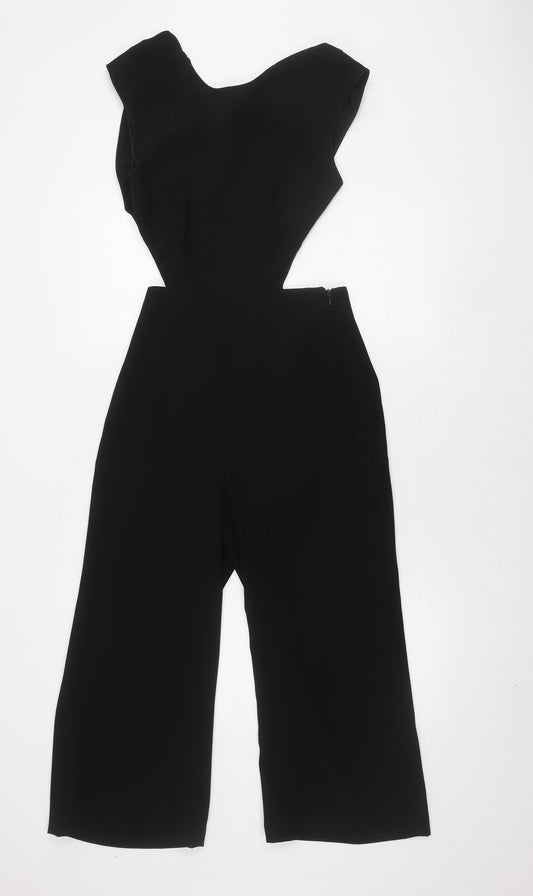 Zara Women's Black XS Wide-Leg Jumpsuit - Casual Style