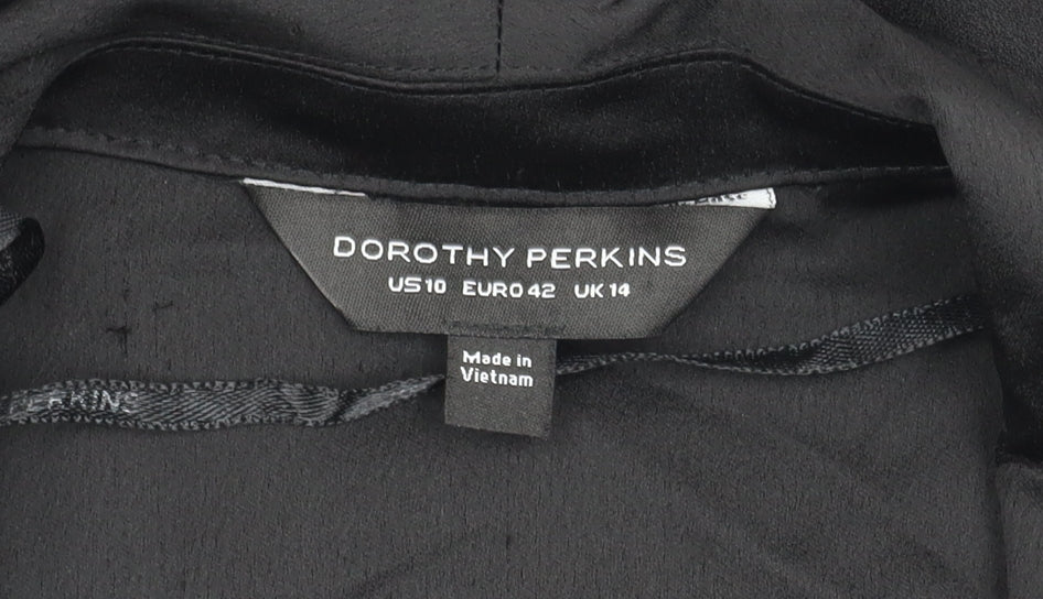 Dorothy Perkins Black Women's Blazer, Shawl Lapel, UK 14, Elegant