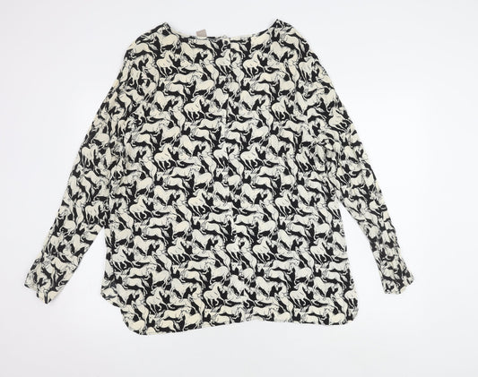 Womens UK Size 20 H&M Multicoloured Basic Blouse