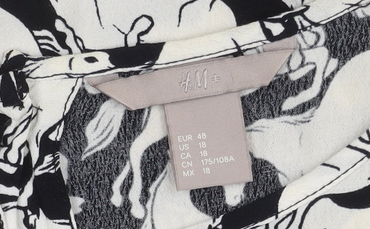 Womens UK Size 20 H&M Multicoloured Basic Blouse