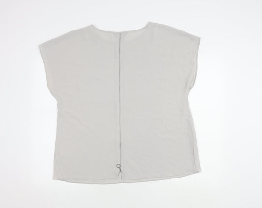 Womens UK Size 18 Dorothy Perkins Grey Basic Blouse