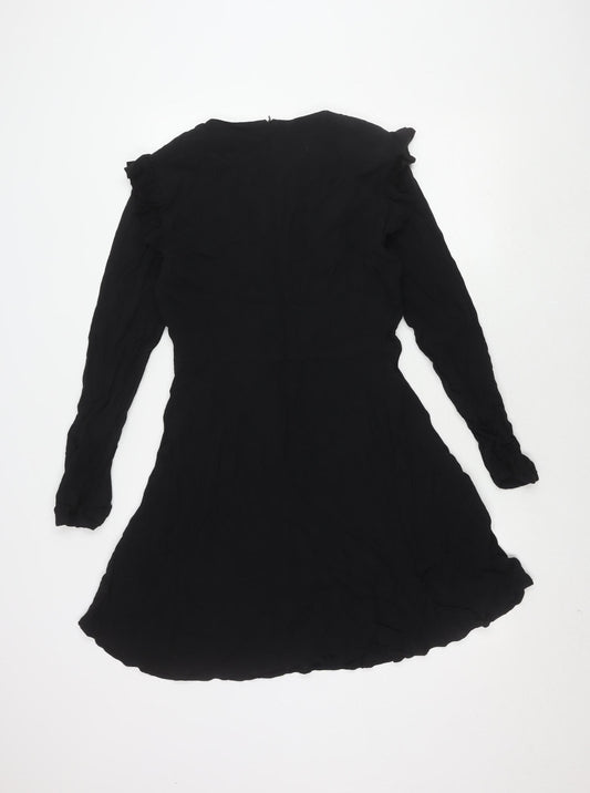 New Look Women's Black Dress, Size 12, Long Sleeve