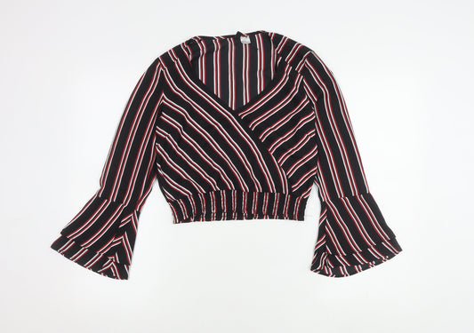 Womens UK Size 6 H&M Multicoloured Wrap Blouse