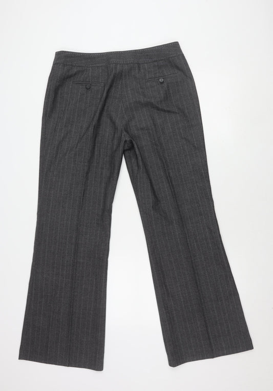 Womens UK Size 14 NEXT Regular Fit Dress Pants Grey Trousers