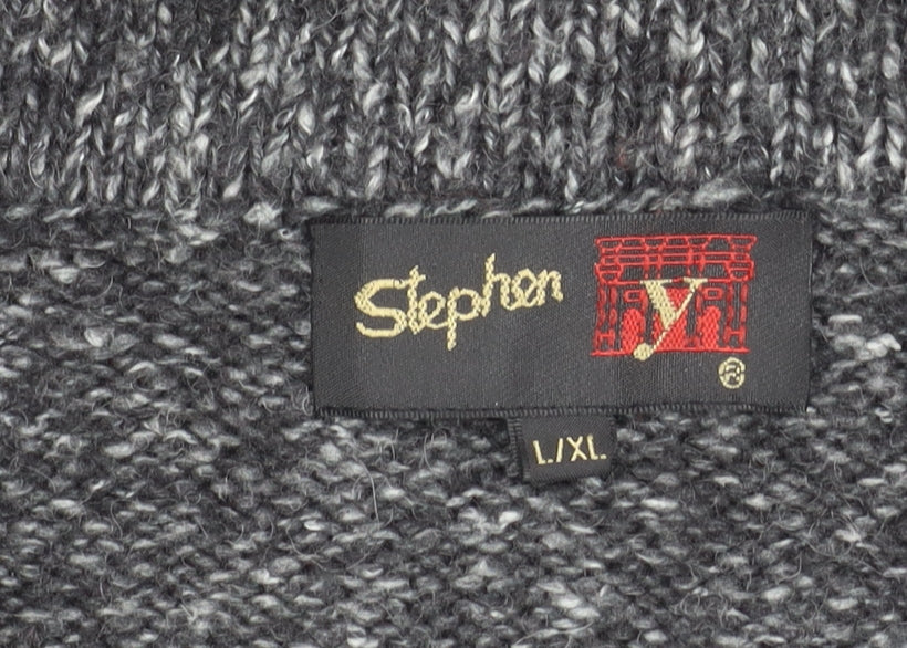 Womens UK Size LXL Stephen Y Grey Cardigan Jumper