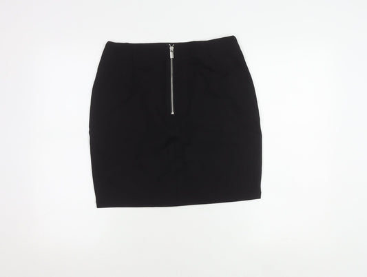 Next Women's Black Size 10 Pencil Skirt with Zip