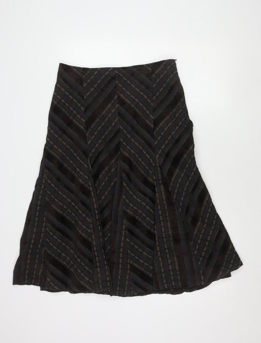 Marks and Spencer Women's Brown Geometric Skirt Size 12