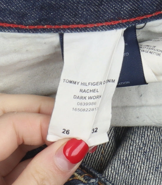 Womens UK Size 8 Tommy Hilfiger Straight Blue Jeans