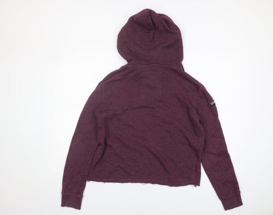 Superdry Women's Purple Hoodie, M, Pullover, Logo, Casual