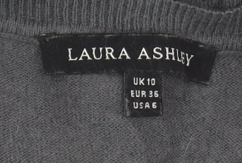 Womens UK Size 10 Laura Ashley Grey Pullover Jumper