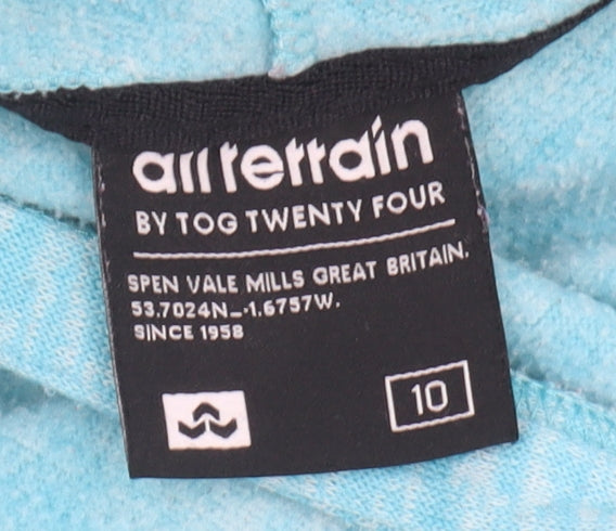 Close-up detail of TOG TWENTY FOUR Women's Blue Hoodie, size 10, Pullover