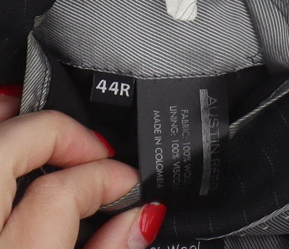 Austin Reed Men's Grey Striped Blazer 44R