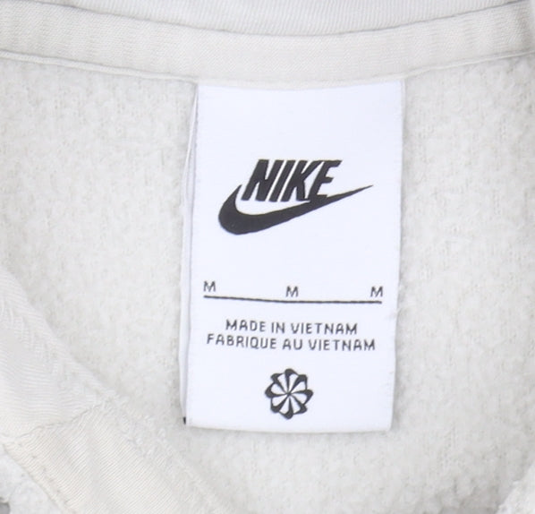 Nike Unisex Ivory M Pullover Hoodie with Logo & Pocket
