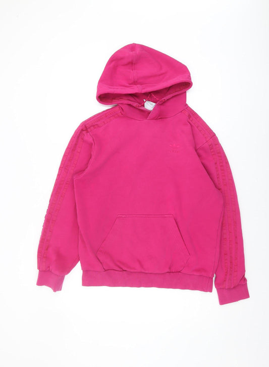 Additional front view of Adidas Women's Pink Pullover Hoodie XS