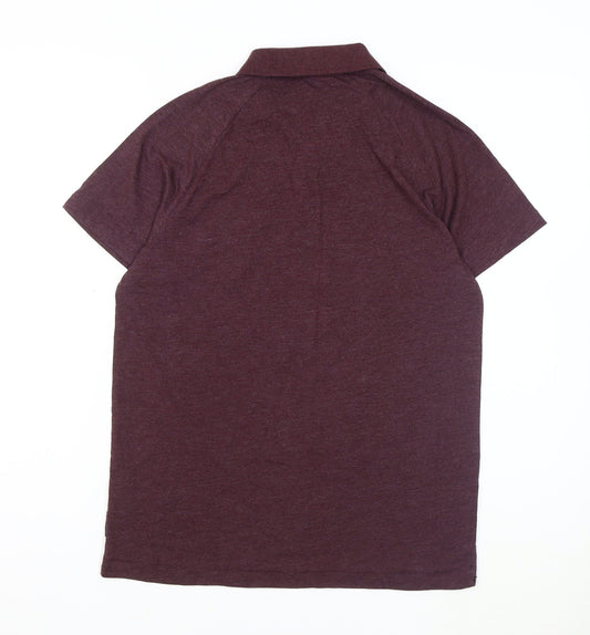 FCUK Men's Red Polo Shirt, M, Cotton Blend, Logo Accent