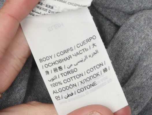 Superdry Men's Grey Cotton T-Shirt, L, Crew Neck