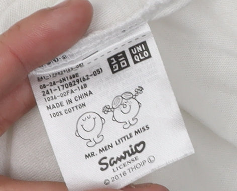 Womens UK Size L Uniqlo White Basic T-Shirt