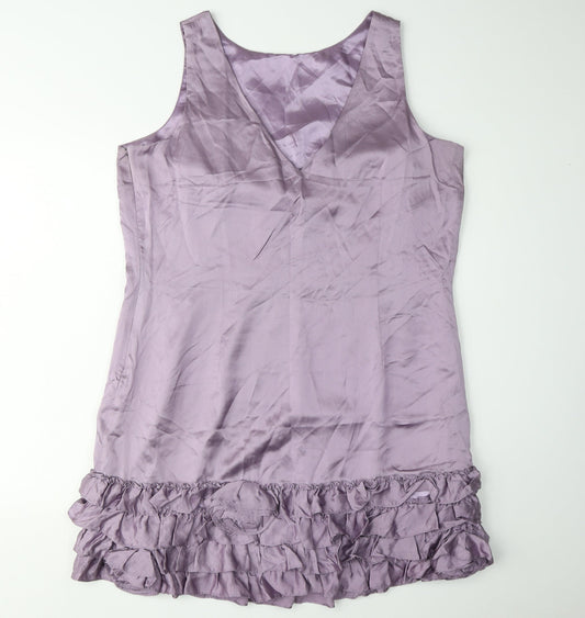 Monsoon Women's Purple Silk Sheath Dress Size 18