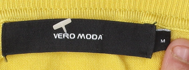Womens UK Size M VERO MODA Yellow Pullover Jumper
