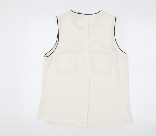 Womens UK Size 12 H&M White Basic Blouse