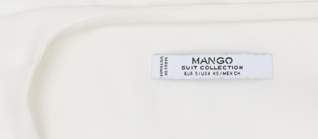 Womens UK Size S Mango Ivory Wrap Blouse
