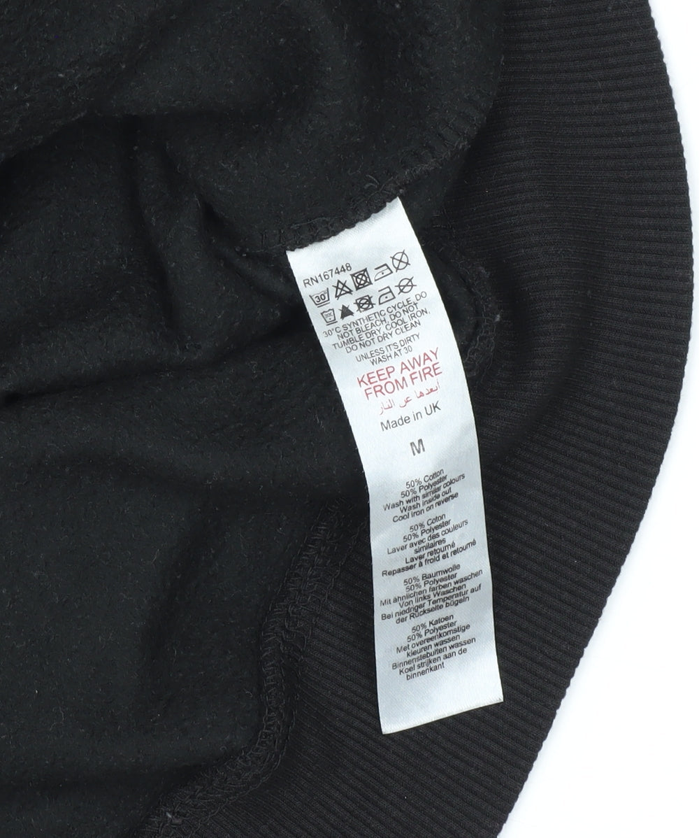 Mens UK Size M Marvel Black Pullover Sweatshirt