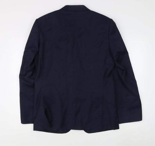 Mens UK Size 40 Marks and Spencer Regular Blue Suit Jacket