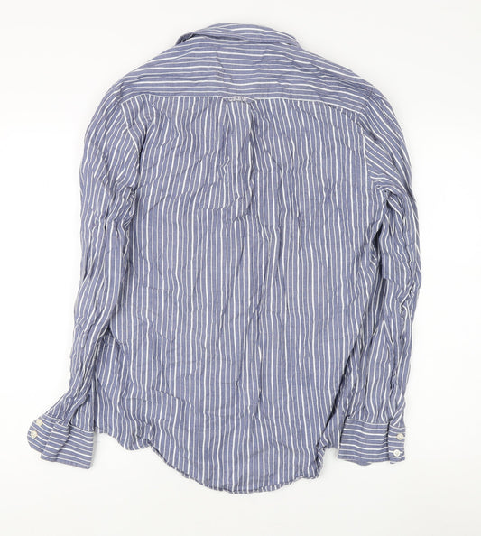 Mens UK Collar Size M Crew Clothing Co. Smart Blue Dress Shirt