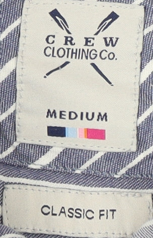 Mens UK Collar Size M Crew Clothing Co. Smart Blue Dress Shirt