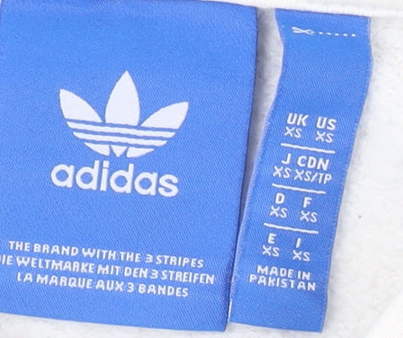 Mens UK Size XS adidas White Pullover Hoodie