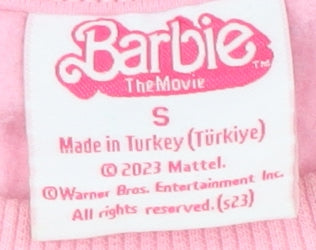 Barbie Women's Pink Pullover Sweatshirt Size S