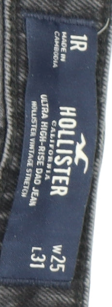 Hollister Women's Black Jeans - Size 4, High-Rise, Stretch