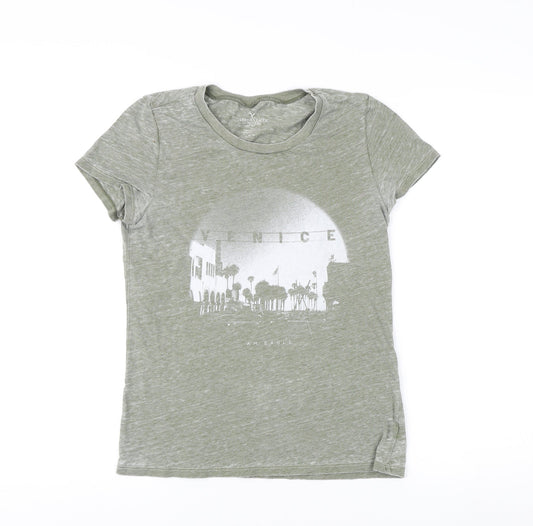 Unisex Adults UK Size M American Eagle Outfitters Green Basic T-Shirt