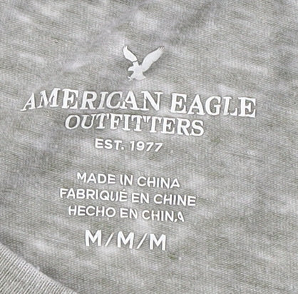 Unisex Adults UK Size M American Eagle Outfitters Green Basic T-Shirt
