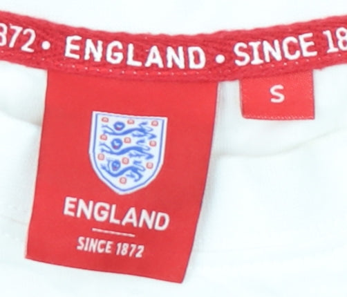 Mens UK Size S England White T-Shirt