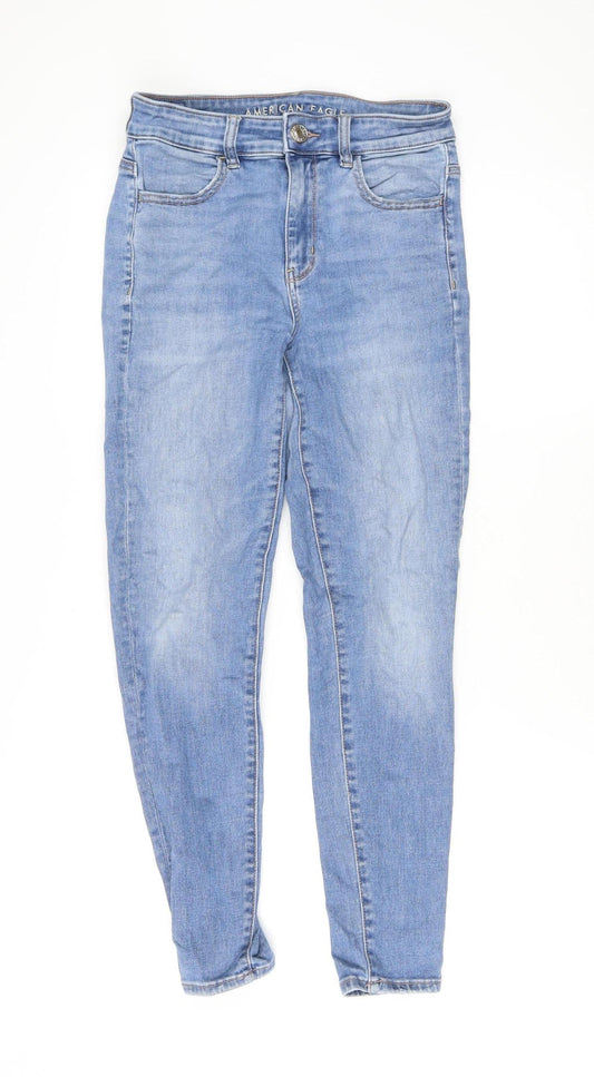 Womens UK Size 6 American Eagle Regular Fit Skinny Blue Jeans