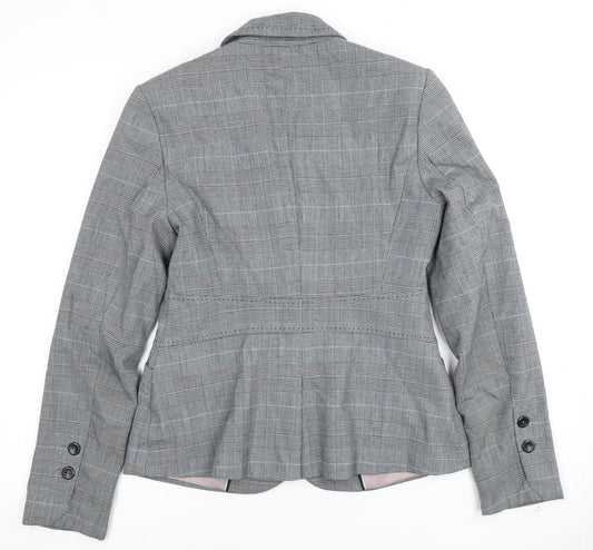 Next Women's Grey Plaid Blazer - Size 10