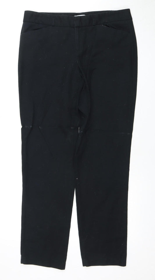 Womens UK Size 8 DKNY Regular Fit Casual Black Trousers