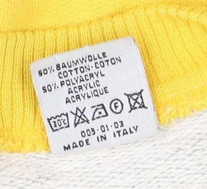 Puma Unisex Yellow Grey Pullover Sweatshirt, Size 8