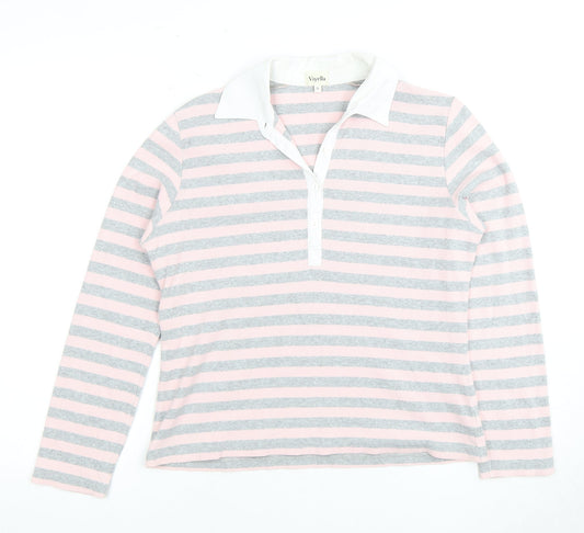 Womens UK Size M Viyella Multicoloured Basic Polo