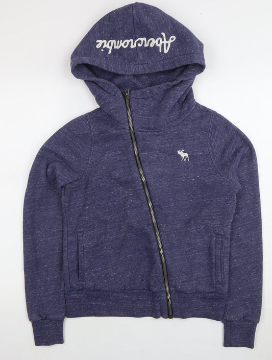 Womens UK Size M Abercrombie & Fitch Blue Full Zip Hoodie
