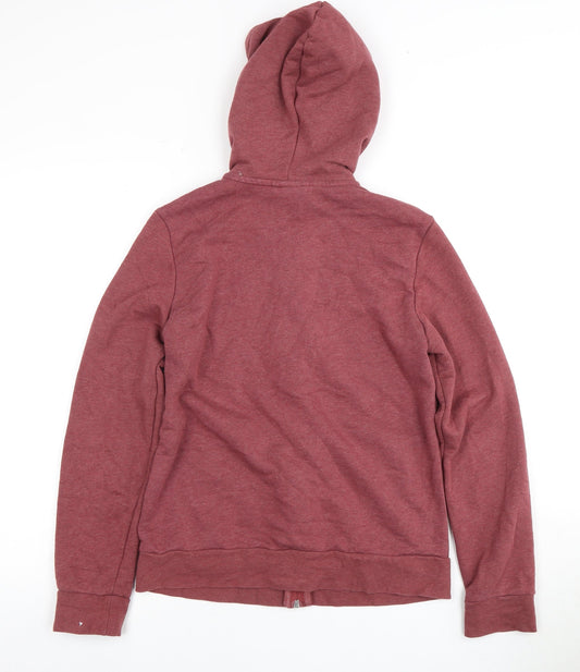 Adidas Women's Red Hoodie, M, Full Zip, Logo