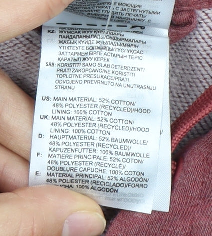 Adidas Women's Red Hoodie, M, Full Zip, Logo