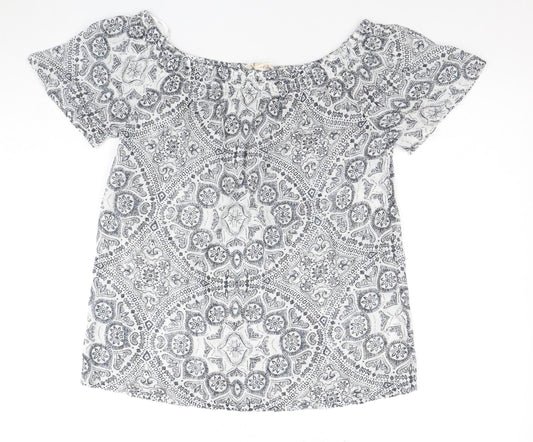 Womens UK Size 10 Fat Face White Basic Blouse