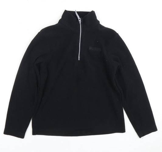 Mountain Warehouse Boys Black 1/2 Zip Fleece Jumper 9-10 Years