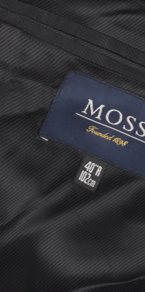 Mens UK Size 40 Moss Bros Regular Black Suit Jacket