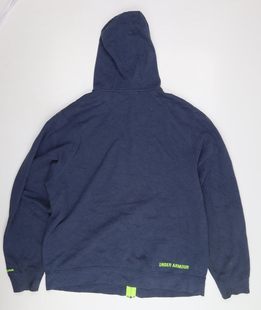 Under Armour Men's Blue Full Zip Hoodie, Size L