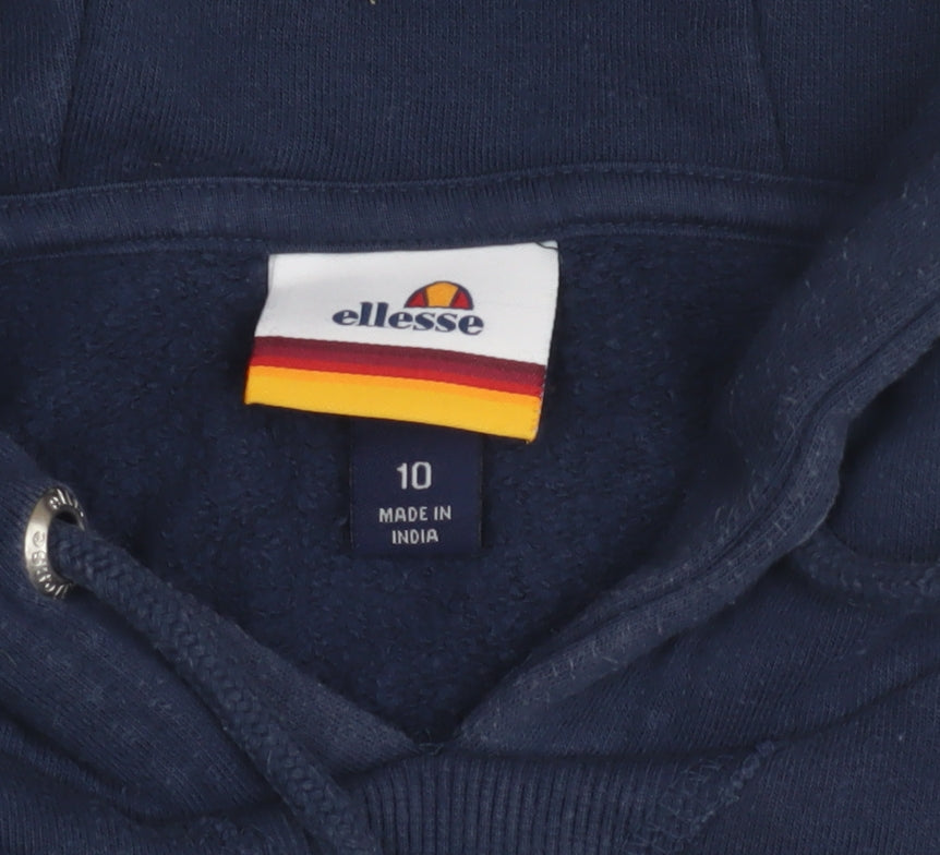 Ellesse Women's Blue Pullover Hoodie - Size 10